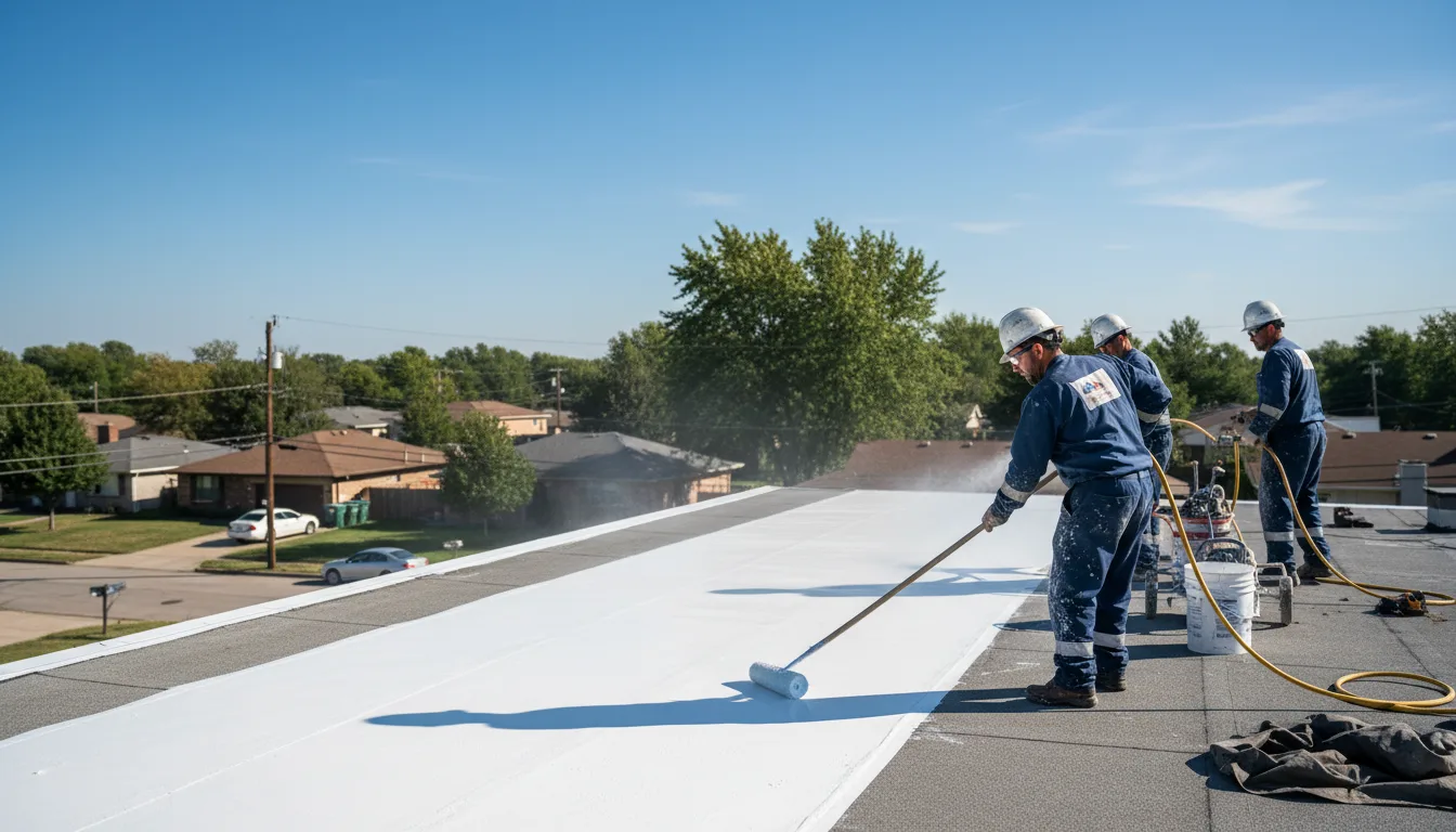 Commercial roof coating in Tremont, IL near me